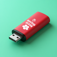 Different red Pen Drive Mock Up Wireless USB Flash Drive For Easy File Sharing And Storage psd