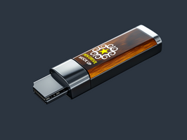 Stylish and compact Pen drive mock up used for computer and USB Pen drive mock up access psd