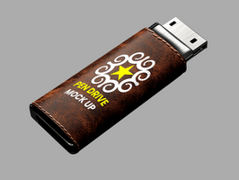 USB flash Pen drive mock up with fast tech ready connection and solid design Pen drive mock up psd