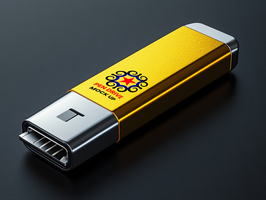 Pen Drive Mock Up High Quality 3D USB Flash Drive For Tech Presentation psd