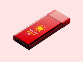 Bold Pen drive mock up showing innovative USB connection and memory card Pen drive mock up psd