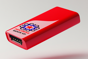 Pen drive mock up built for secure data plug with branding USB Pen drive mock up support psd