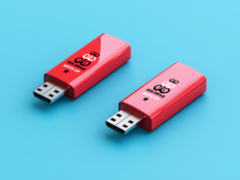 Clean memory Pen drive mock up showcasing USB plug design and branded Pen drive mock up psd