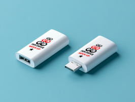 Fast tech Pen drive mock up designed for data and USB Pen drive mock up branding use psd