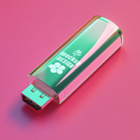 Stylish Pen Drive Mock Up Secure USB Flash Drive With Encryption Software Feature psd