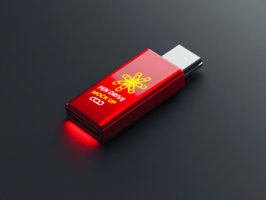 Microdata Pen drive mock up with elegant plug-ready USB Pen drive mock up design psd