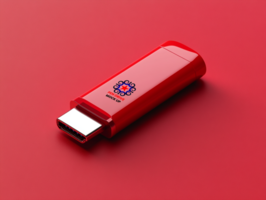 Elegant USB Pen drive mock up showing plug-in capability and digital-ready Pen drive mock up psd