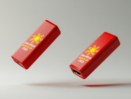 Plug ready Pen drive mock up used for secure digital data and backup-friendly Pen drive mock up psd