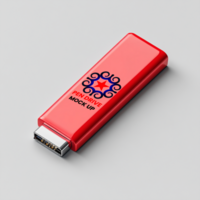 Trendy Pen drive mock up showing brand-friendly flash Pen drive mock up in display mode psd