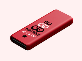 Realistic Pen drive mock up used for gigabyte storage and efficient plug Pen drive mock up psd