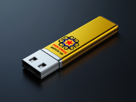Pen drive mock up featuring USB Pen drive mock up design with branding Pen drive mock up psd