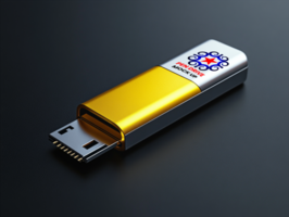 Data storage Pen drive mock up showing modern Pen drive mock up design and flash Pen drive mock up psd