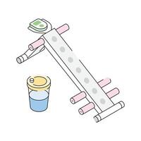 Visually engaging isometric icon showing gym rack vector