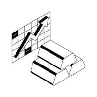 Here is an amazing isometric icon of financial assets. vector