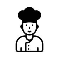 An icon of chef avatar is creatively designed in glyph style. vector