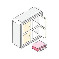 Gym locker icon creatively designed in isometric style vector