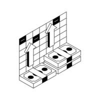 Grab this amazing isometric icon showing profit analysis. vector