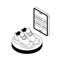 Have a look at this isometric icon denoting step counter. vector