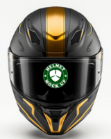 Unique helmet mock up gear with helmet mock up accessories in helmet mock up view psd