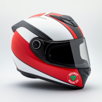 Helmet mock up for motorcyclists featuring helmet mock up with sporty helmet mock up design psd
