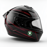 Helmet mock up gear with helmet mock up facemask in helmet mock up scene psd