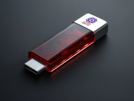 Pen Drive Mock Up Modern USB Memory Stick With Branding Space Display psd