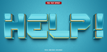 Help 3D editable text effect psd