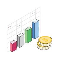 Have a look at this isometric icon denoting financial data vector