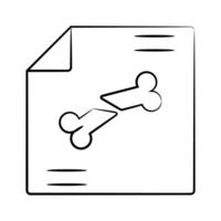 A customizable hand drawn icon of orthopedic report vector