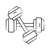 Ready to use hand drawn style icon of dumbbells vector