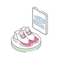 Have a look at this isometric icon denoting step counter vector
