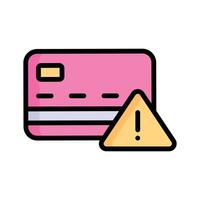 Get a sight of this latest flat outline icon depicting card error vector