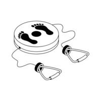 Get your hands on this isometric icon of waist twister device. vector