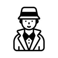 Have a look at this premium glyph icon of detective avatar. vector