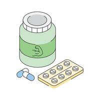 An editable icon of gym supplements designed in isometric style vector