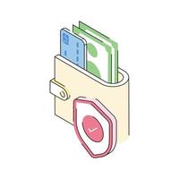 Catch a sight of this amazing isometric icon showing money security vector