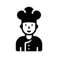 An icon of chef avatar is creatively designed in glyph style vector