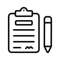 Easy to edit linear style icon showing business contract vector
