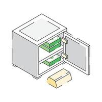 Bank locker icon creatively designed in isometric style vector