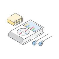 An icon of music player designed in isometric style vector