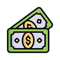 Catch a sight of this modern flat outline icon of paper currency vector