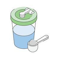 Download our isometric icon of protein shaker, premium design vector