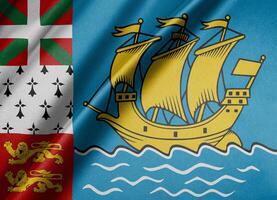 National flag of Saint Pierre and Miquelon High resolution photo