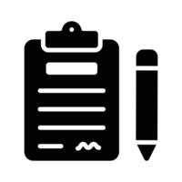 Easy to edit glyph style icon showing business contract vector