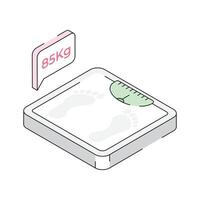 Ready to use isometric icon showing weight machine vector