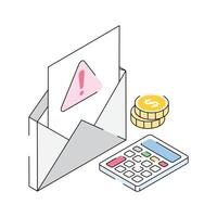 Have a look at this modern isometric showing payment error vector