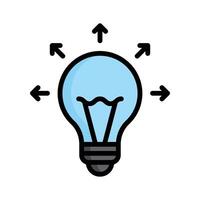 An icon creatively designed in flat outline style showing business ideas vector