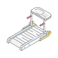 Ready to use isometric icon of treadmill machine vector