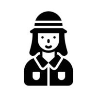 Archaeologist icon creatively designed in glyph style vector