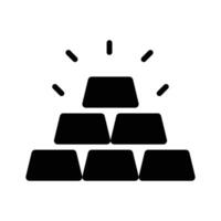 Grab this easy to use glyph icon of gold bars vector